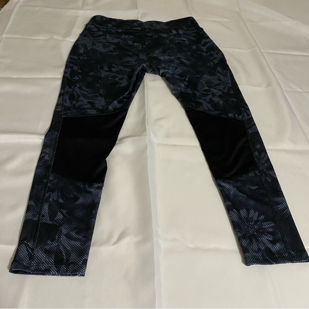 Jockey XL High Rise Performance Leggings Black Mesh Panel Athletic - Picture 2 of 14